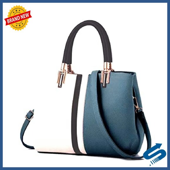 Leather Satchel Tote with Adjustable Strap, 11.4" Top Handle Bag - Picture 2 of 7